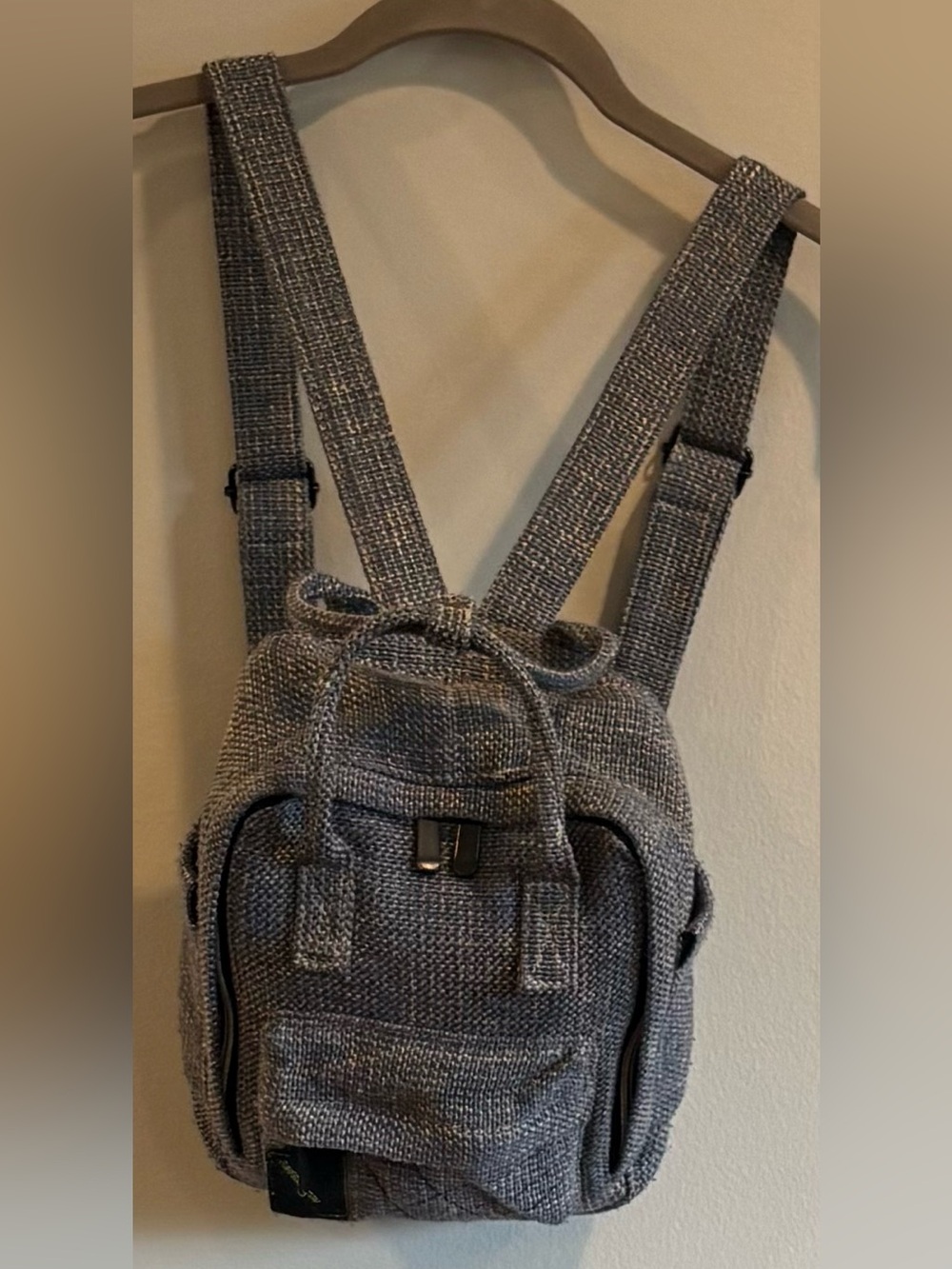 Dime Bags Hot Box Mini Backpack Gray Woven Fabric